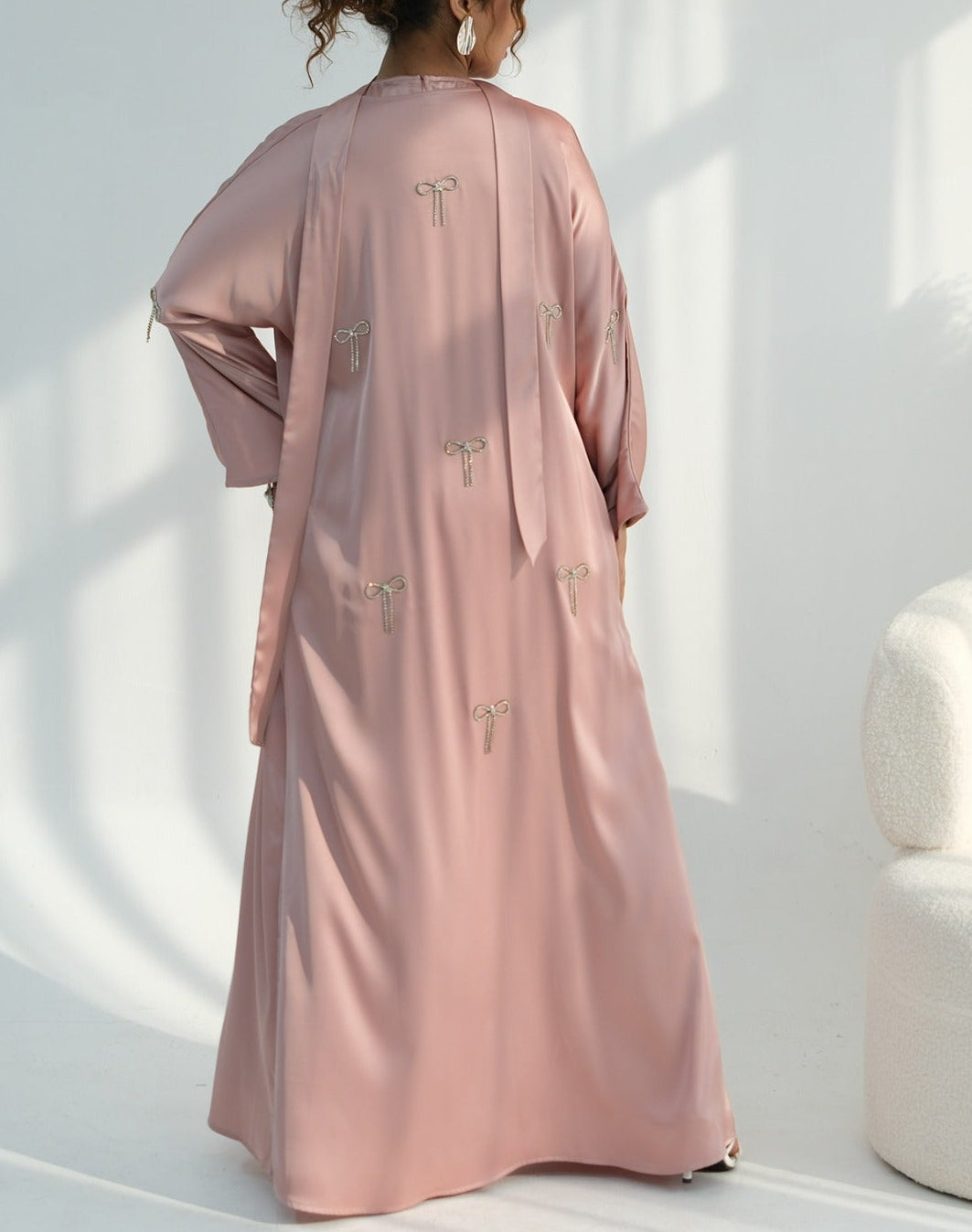 Aimah Crystal Bow Abaya Set