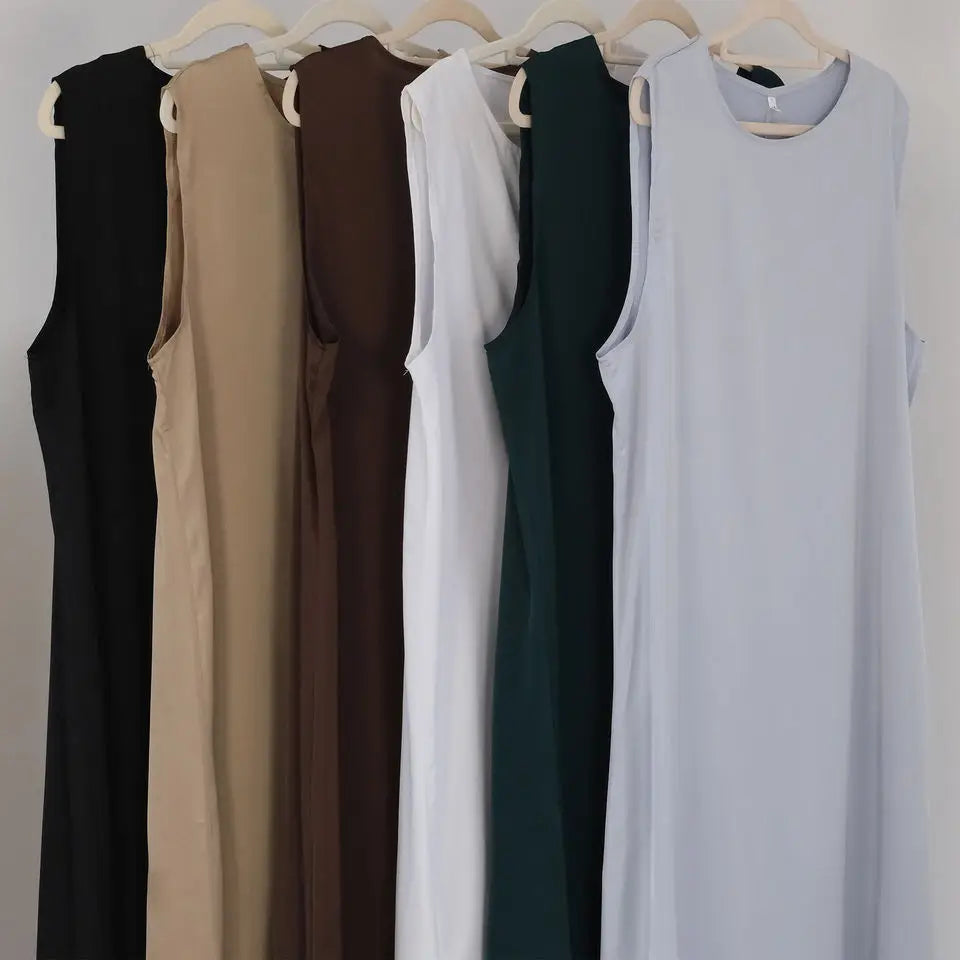 Satin Sleeveless Abaya Inner
