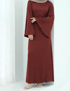 Eliana Satin Bell Sleeve Dress