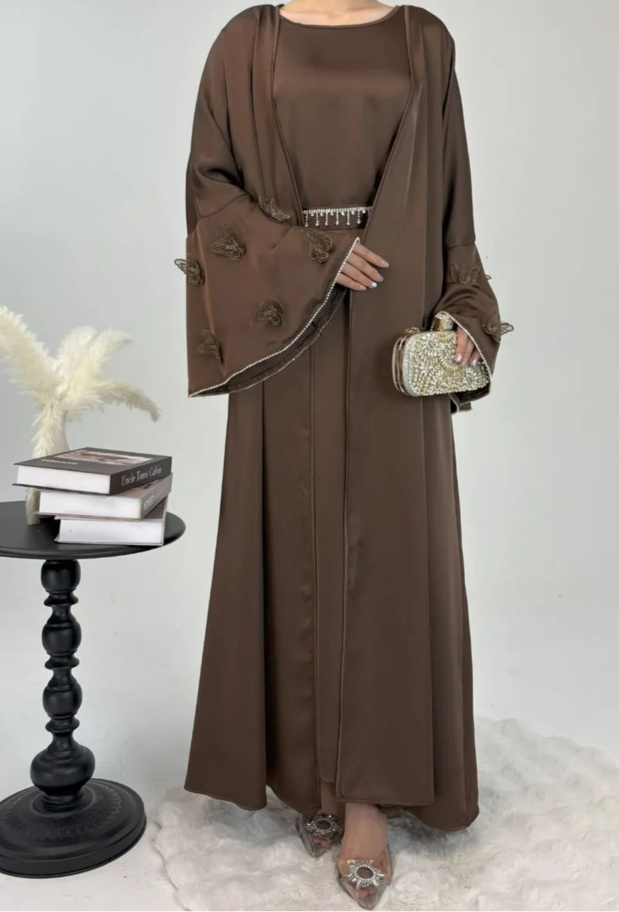 Nazia Beaded Abaya Set