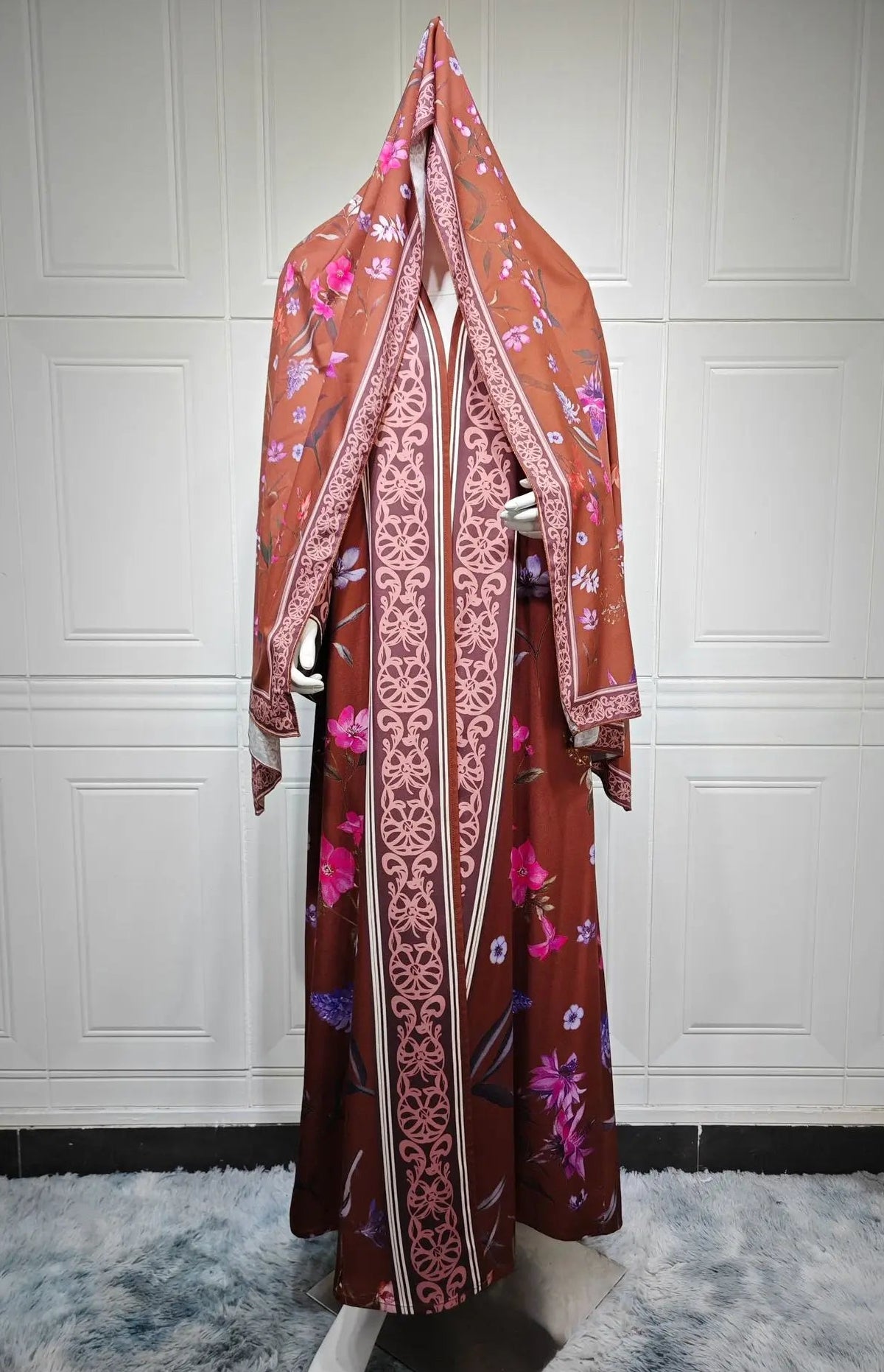 Saima Floral Abaya & Hijab- SOLD OUT
