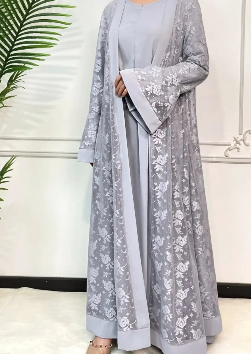 Sareen Lace Abaya Set