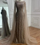 Aamira Embellished Cape Gown