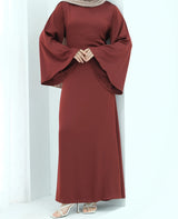 Eliana Satin Bell Sleeve Dress