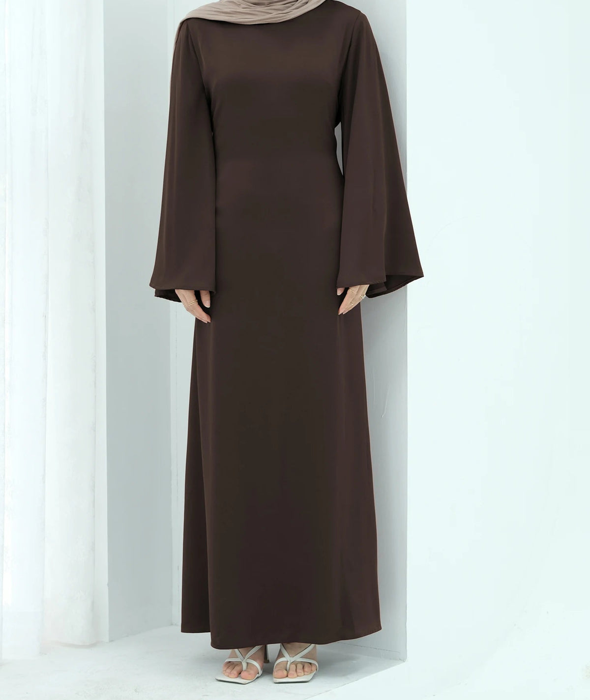 Eliana Satin Bell Sleeve Dress