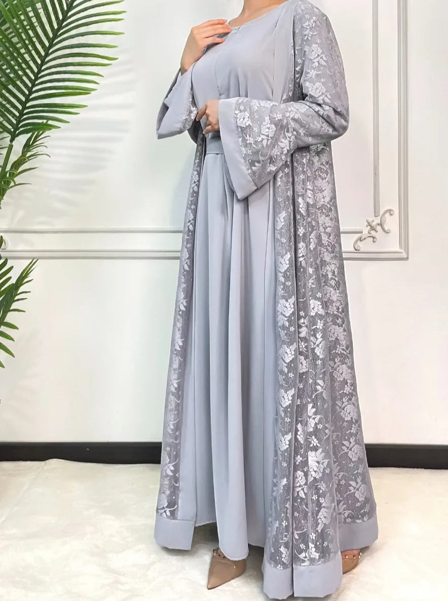 Sareen Lace Abaya Set