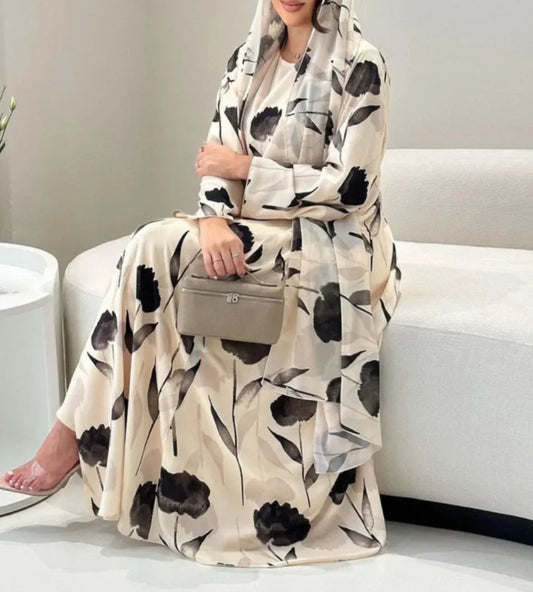 Resham Chiffon Abaya & Hijab