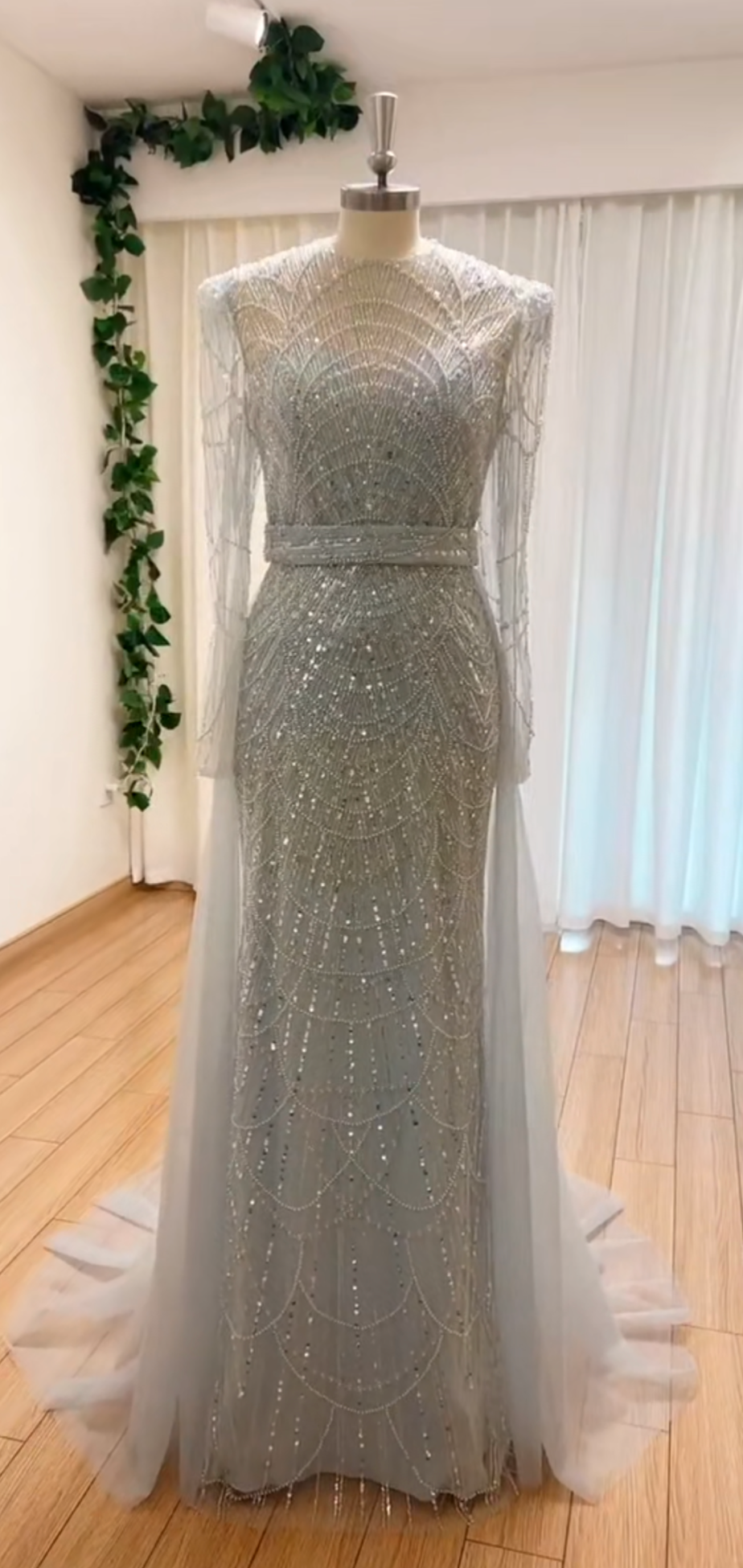 Aarya Pearl Beaded Gown