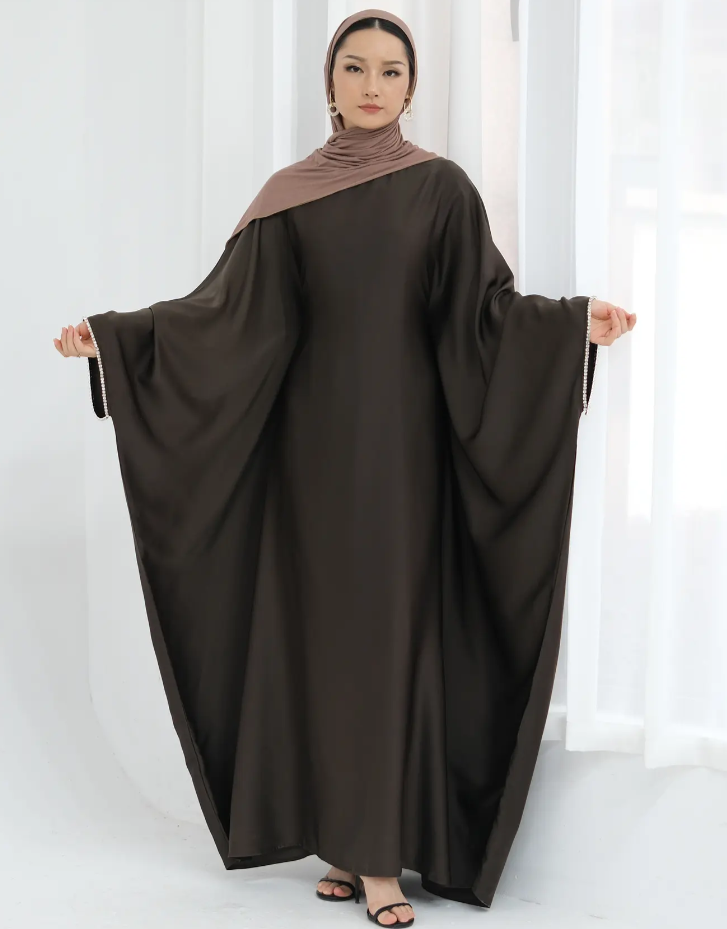 Safira Satin Butterfly Abaya