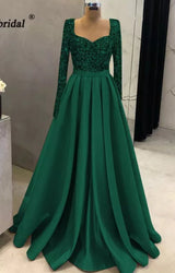 Meera Glitter Gown-Emerald Green