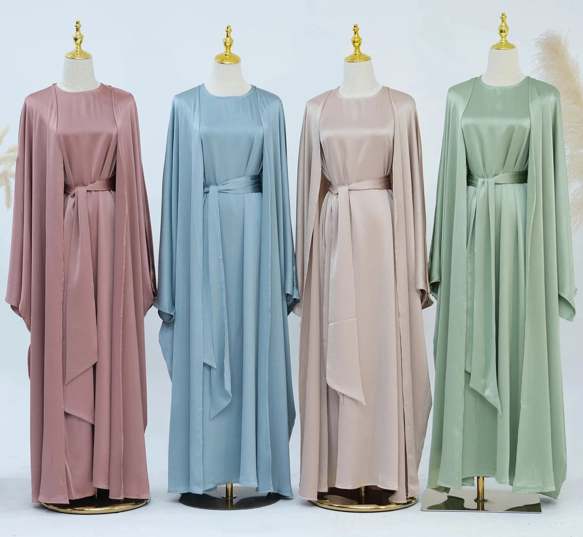 Lamiah Lamiah Satin Abaya Set – Inaya Collections