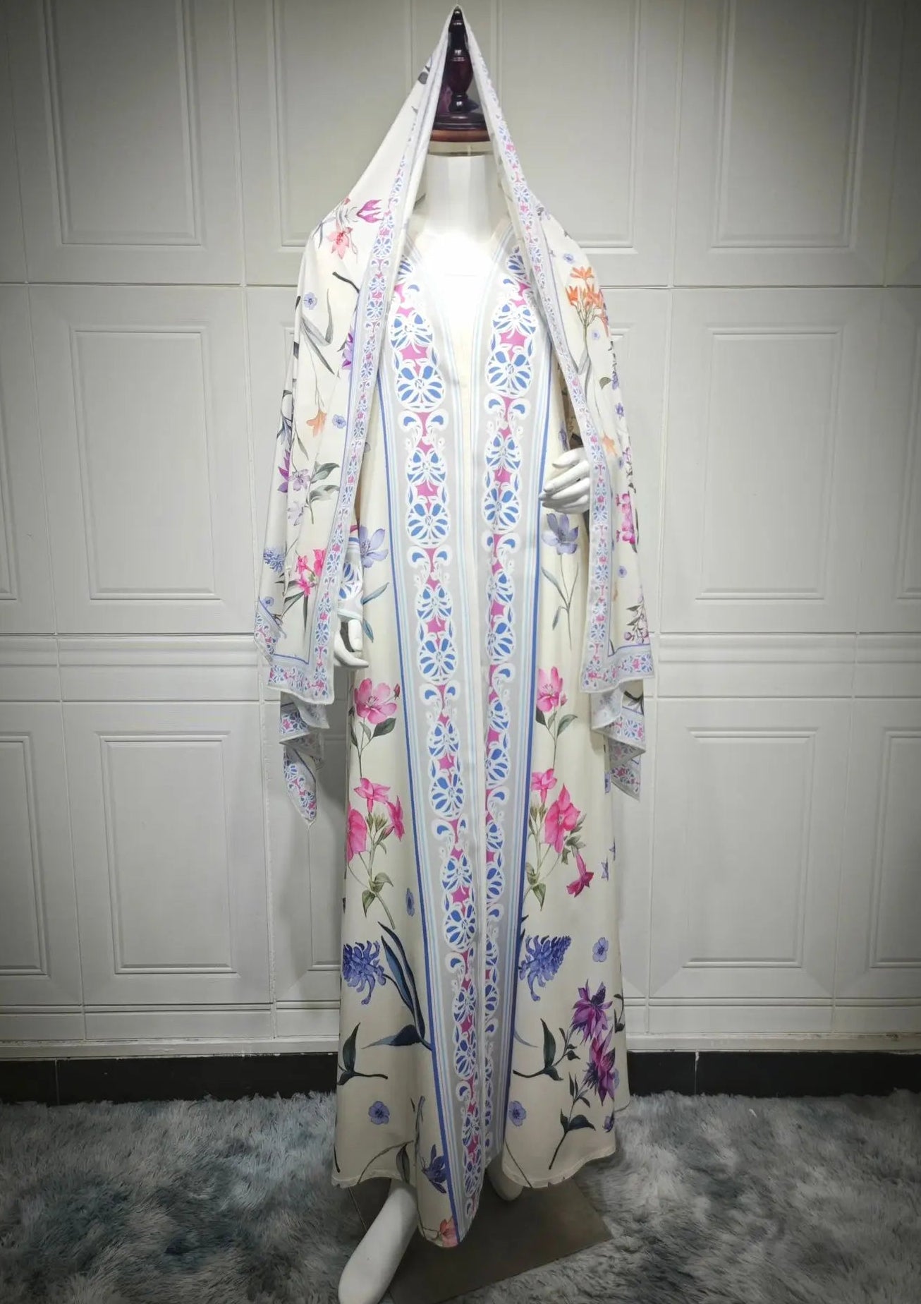 Saima Floral Abaya & Hijab- SOLD OUT