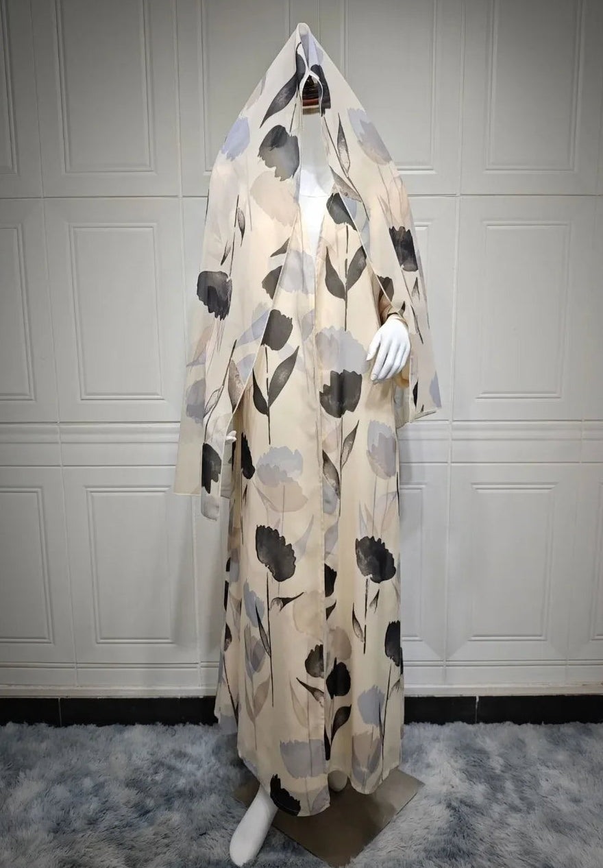 Resham Chiffon Abaya & Hijab