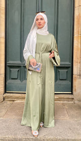 Nina Beaded Satin Abaya