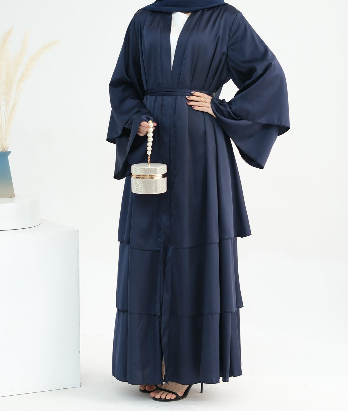 Ines Satin Layered Abaya