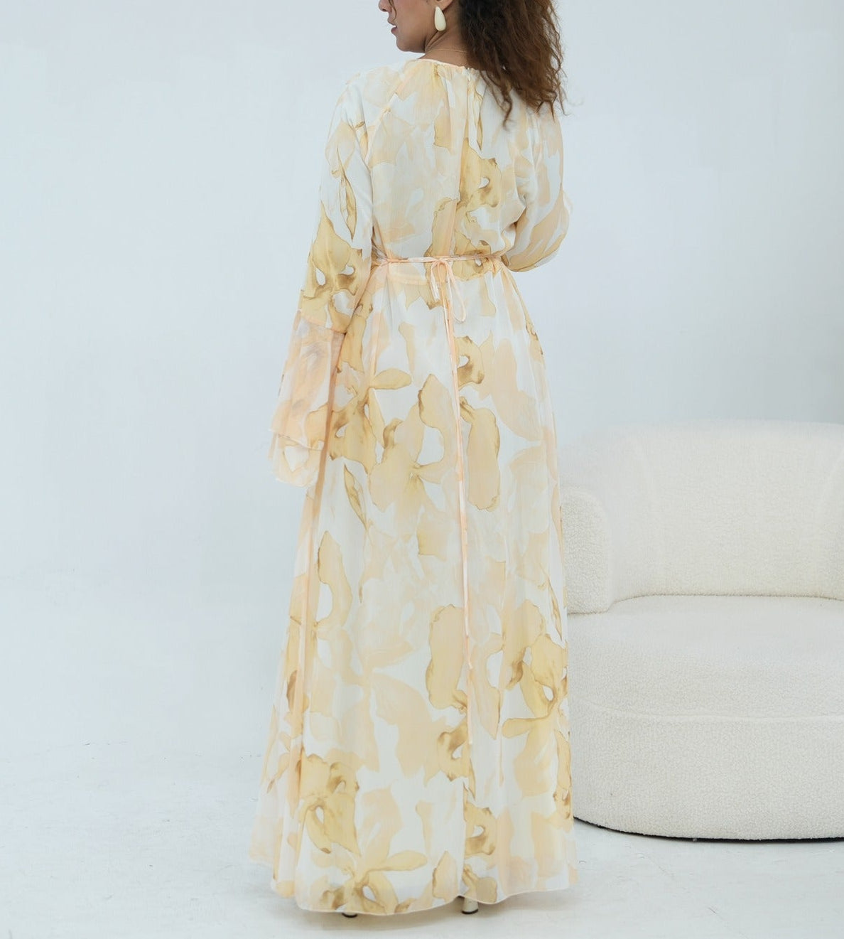 Daani-Ruffle Printed Maxi Dress