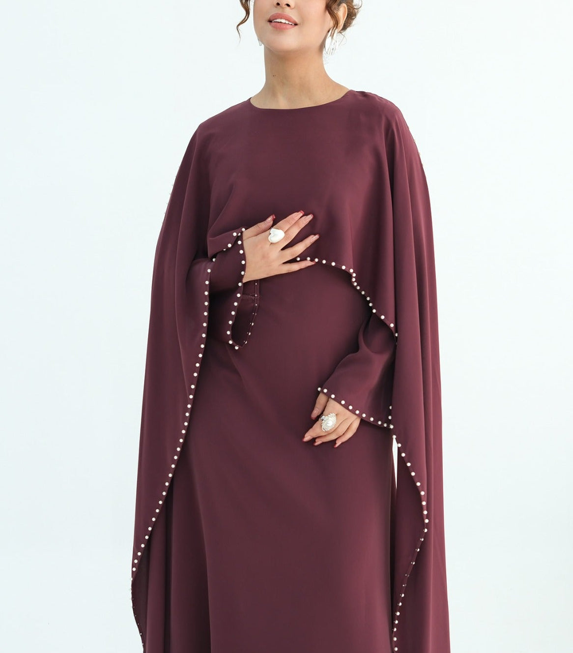 Zamina Pearl Dress-Nida Material