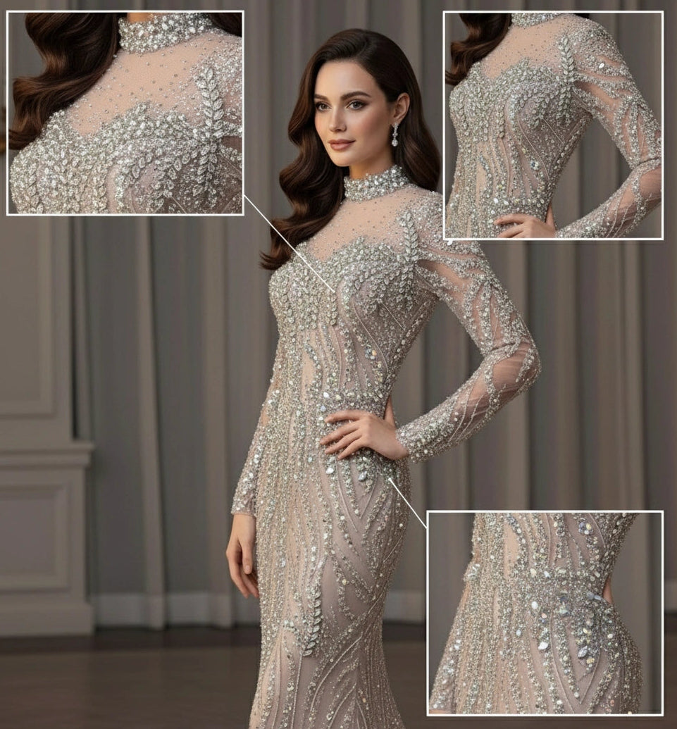 Zeyari Crystal Gown