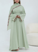 Nazema Floral Lace Abaya & Hijab