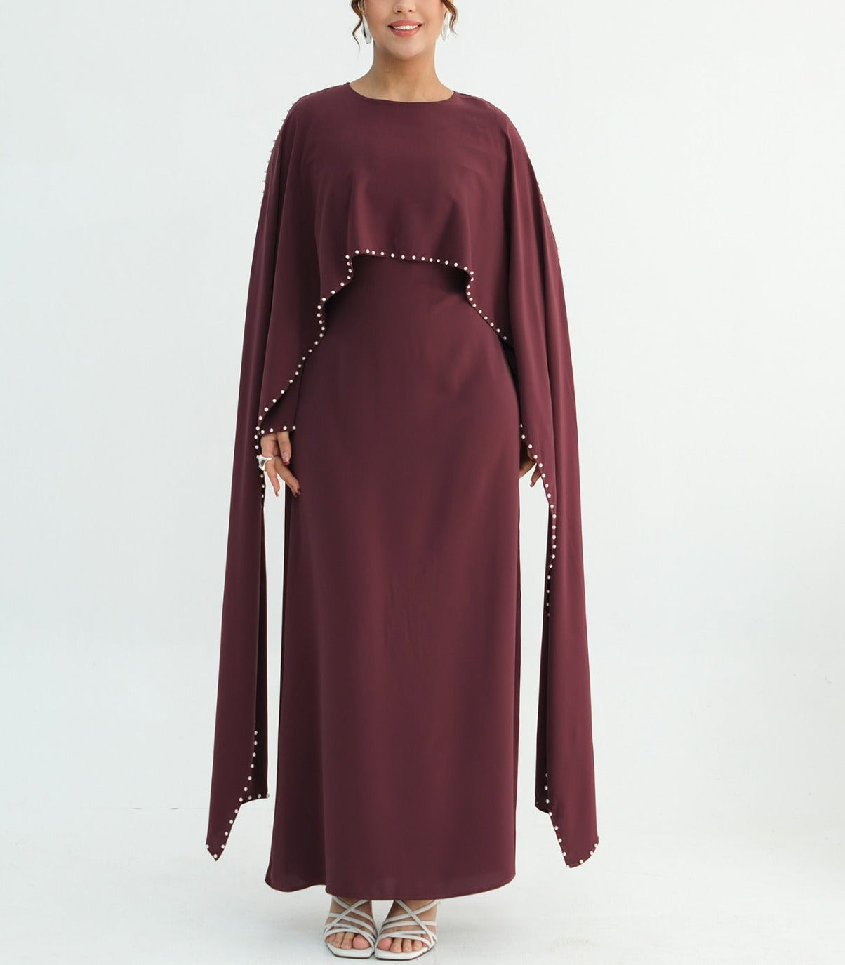Zamina Pearl Dress-Nida Material