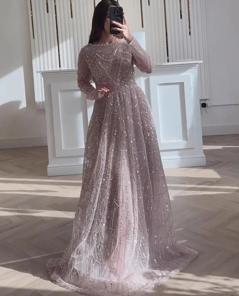 Aarya Beaded Flare Gown