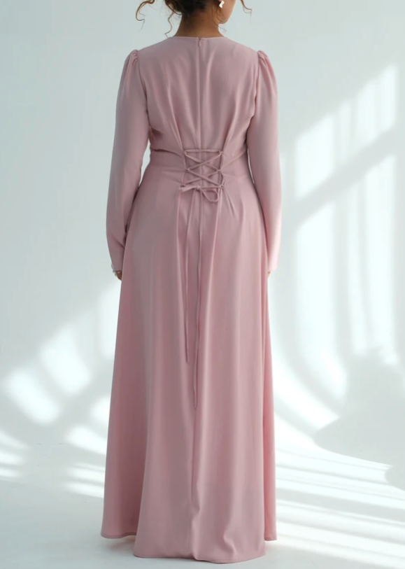 Zaibah Beaded Cape Dress