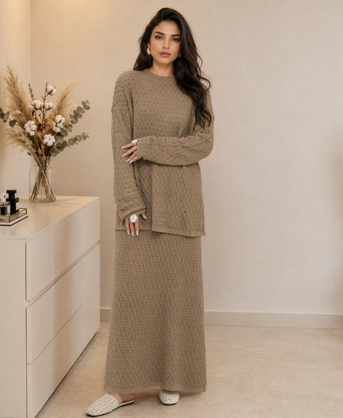 Amber Cardigan & Skirt Set