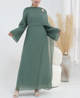 Elara Pleated Maxi Dress
