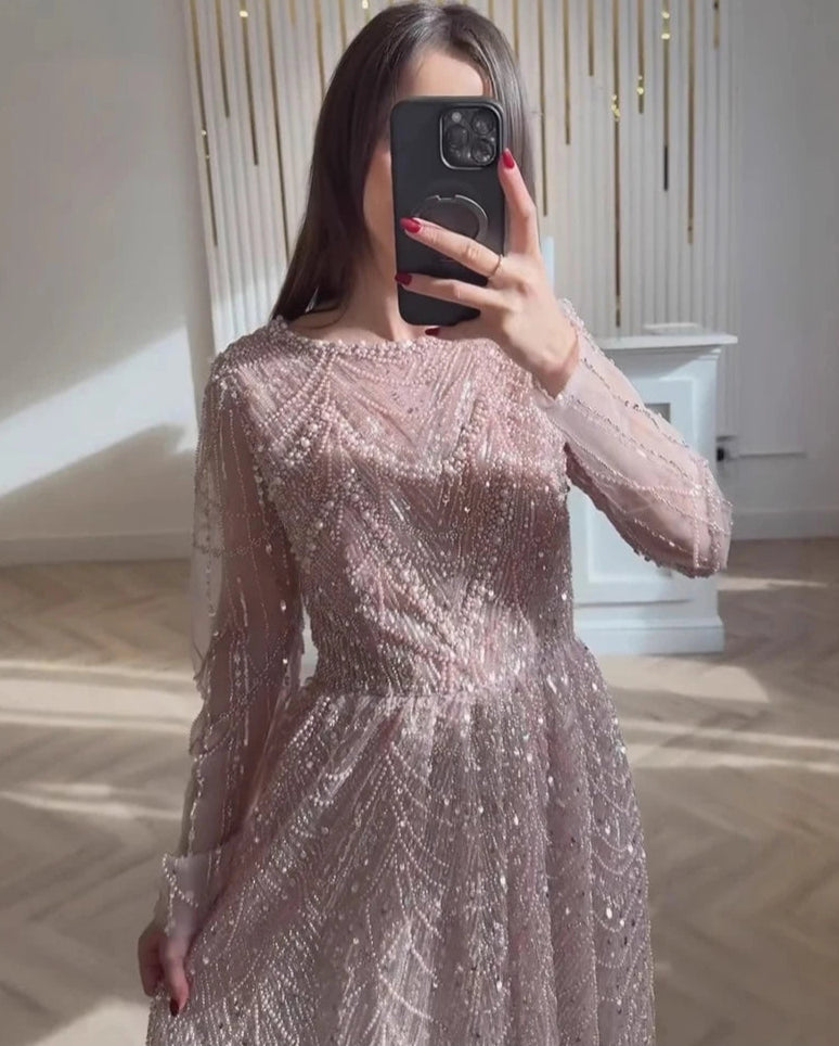 Aarya Beaded Flare Gown