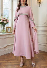 Aya Beaded Cape Dress