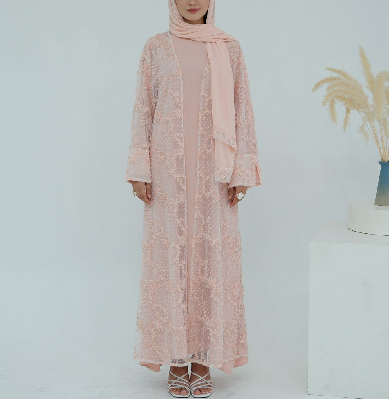 Haya Lace Abaya Set