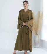 Humera Satin Abaya Set