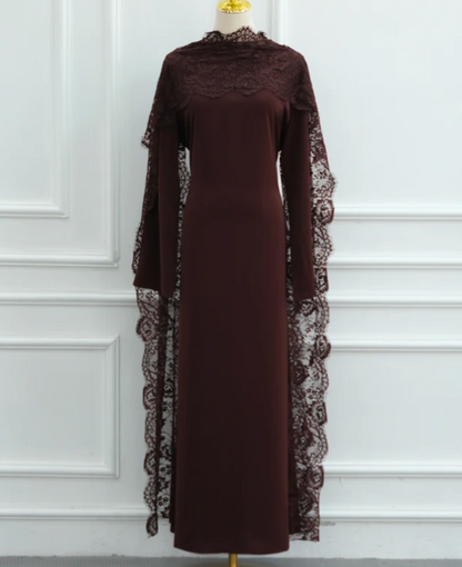 Sia-Lace Cape Abaya