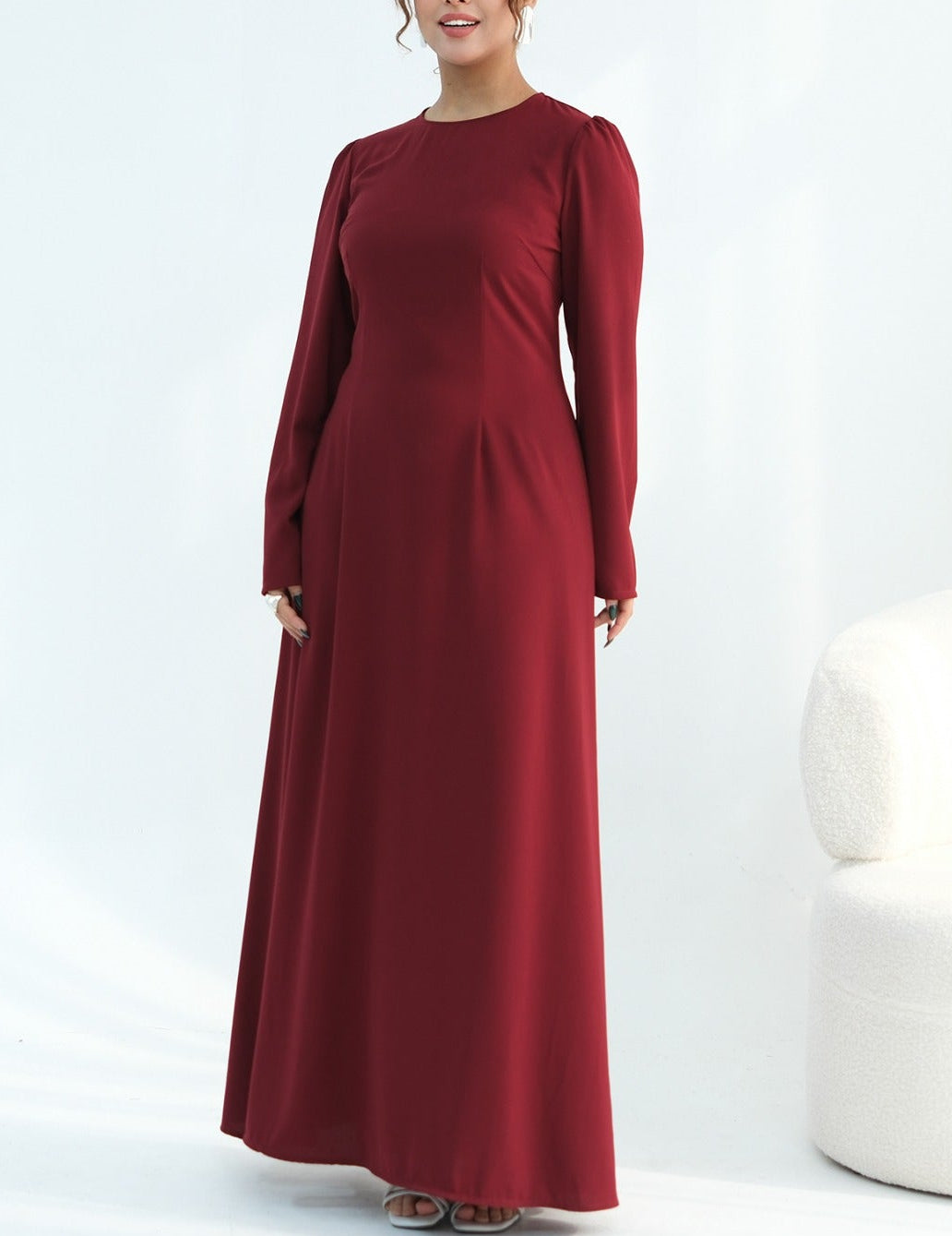 Zaibah Beaded Cape Dress