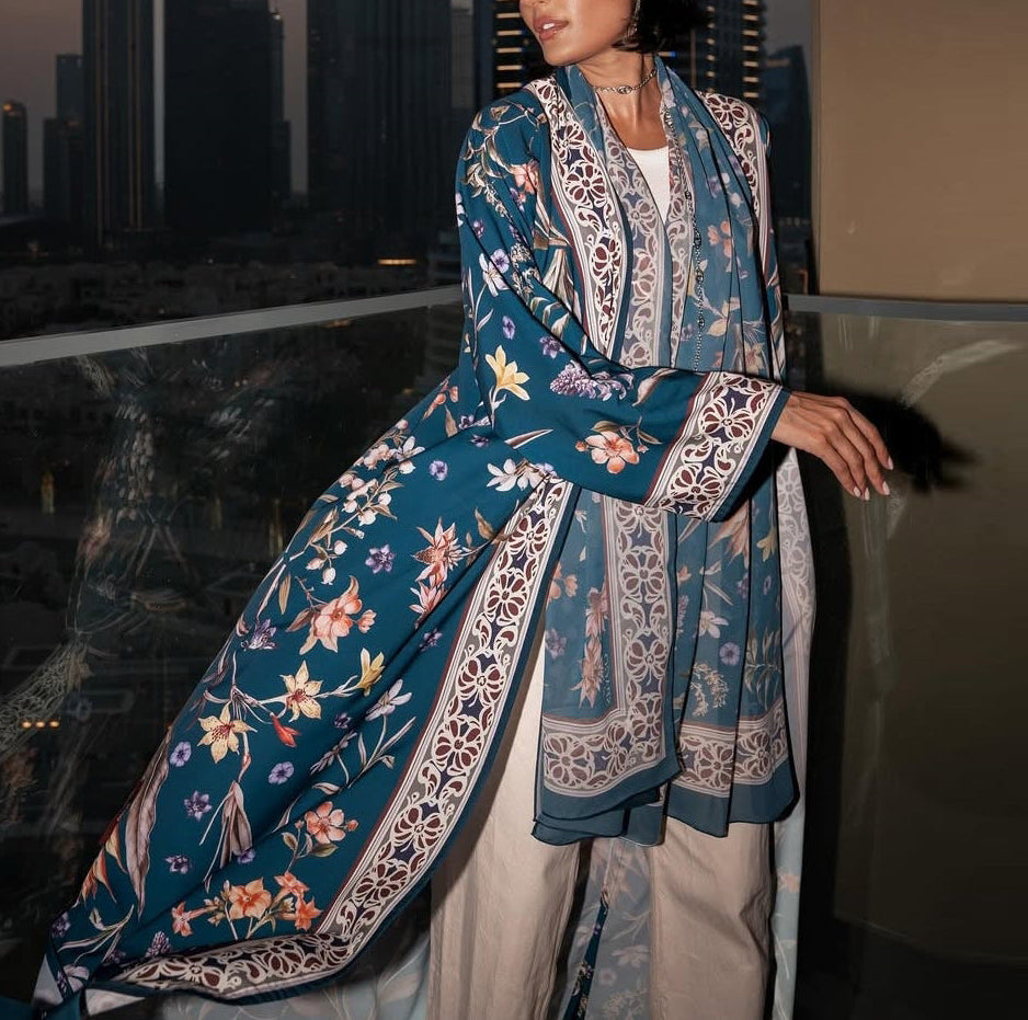 Saima Floral Abaya & Hijab- SOLD OUT