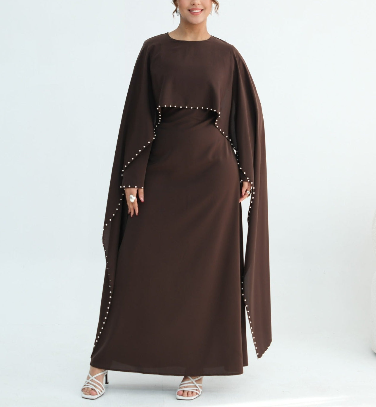 Zamina Pearl Dress-Nida Material