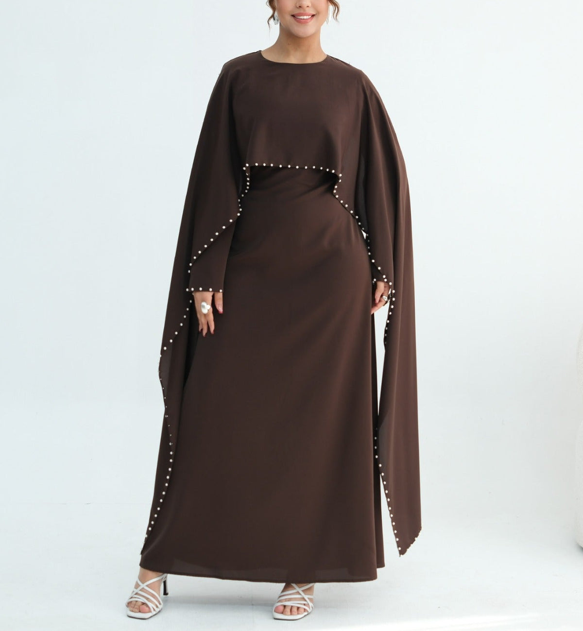 Zamina Pearl Dress-Nida Material