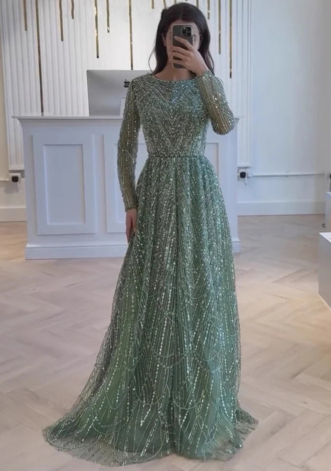 Aarya Beaded Flare Gown