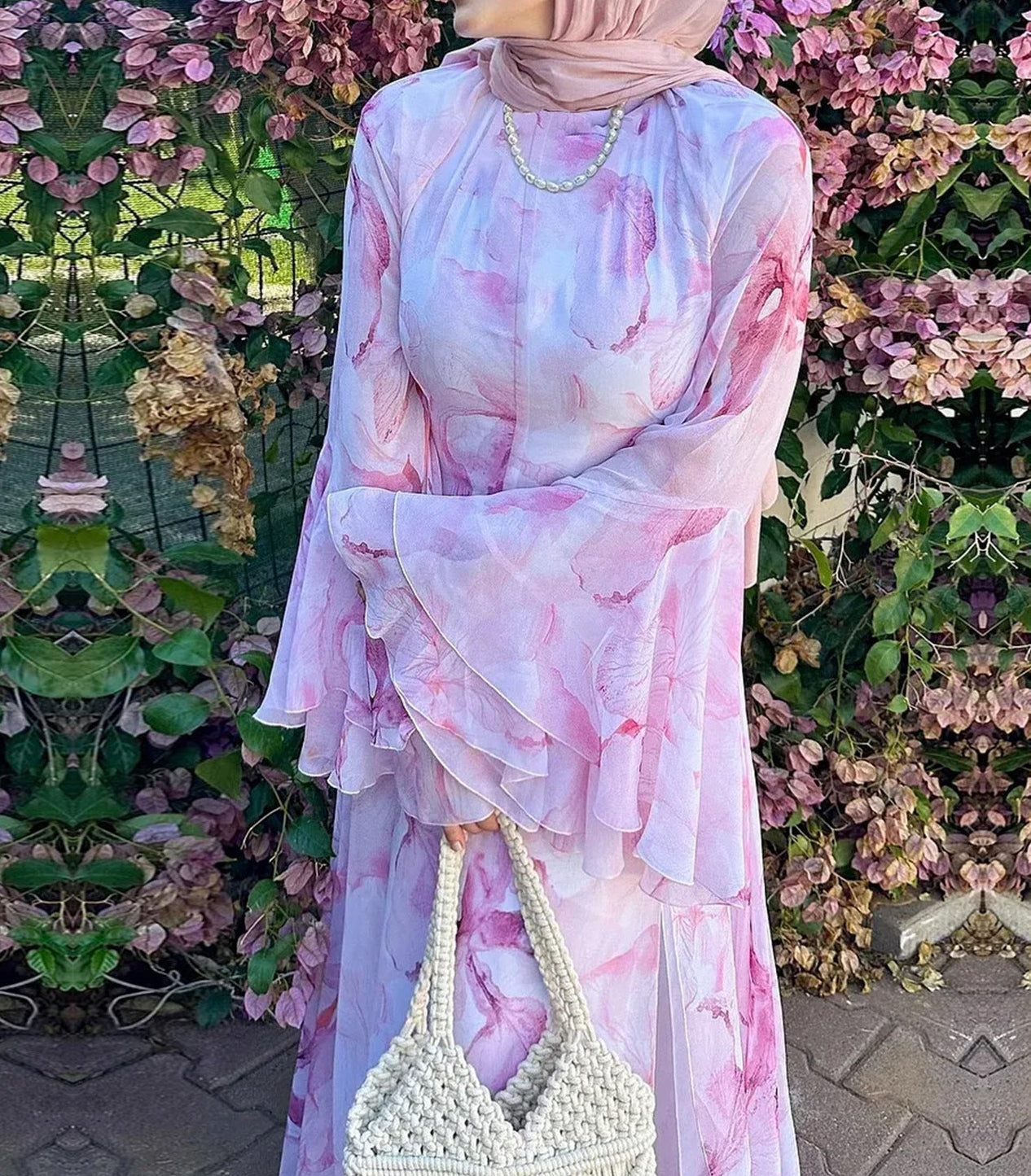 Daani-Ruffle Printed Maxi Dress
