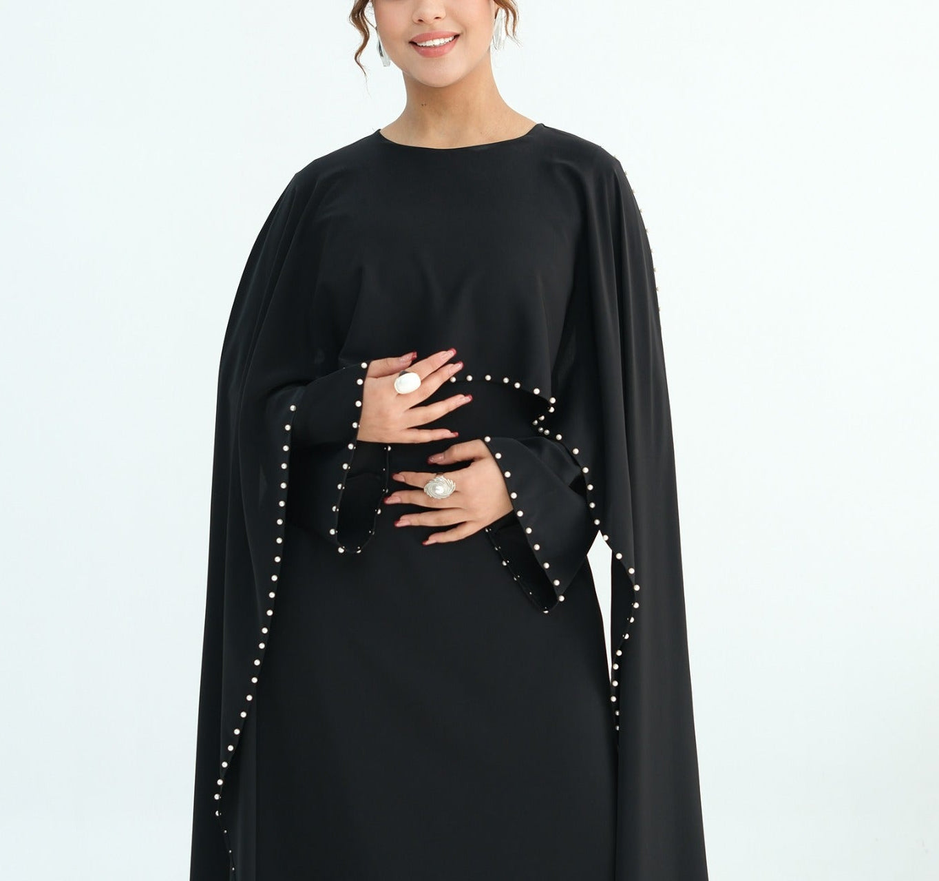 Zamina Pearl Dress-Nida Material