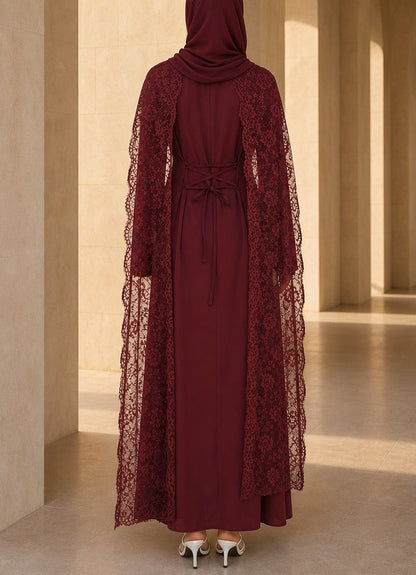 Sia-Lace Cape Abaya