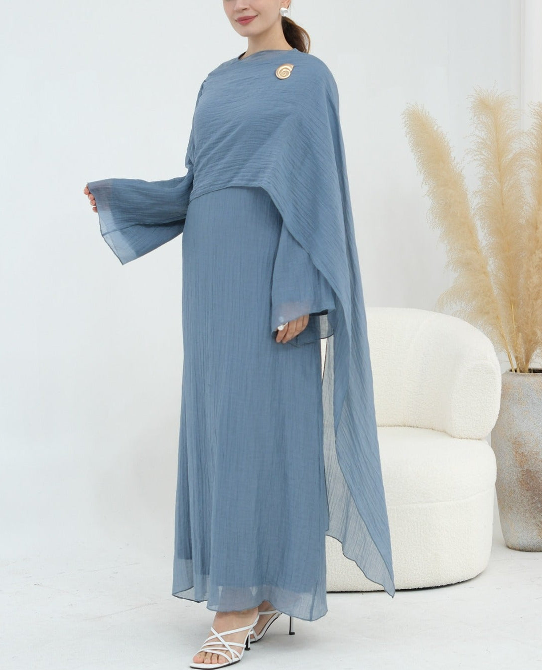 Elara Pleated Maxi Dress
