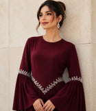 Zarmina Beaded Chiffon Dress