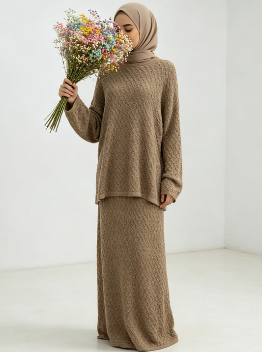 Amber Cardigan & Skirt Set