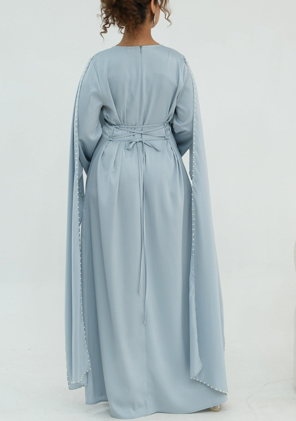 Zamina Pearl Dress- Satin Material