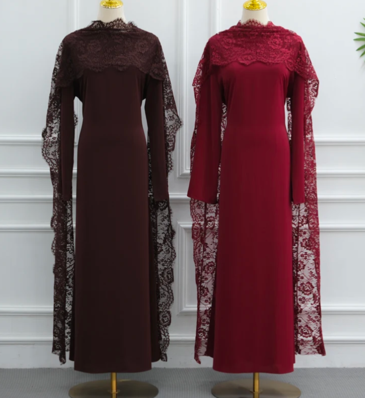 Sia-Lace Cape Abaya