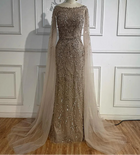 Aamira Embellished Cape Gown