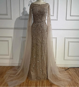 Aamira Embellished Cape Gown