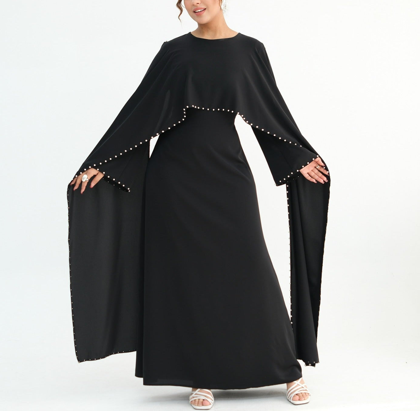 Zamina Pearl Dress-Nida Material