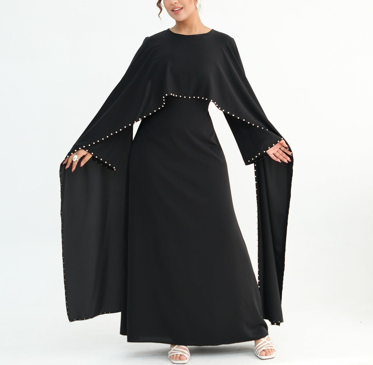 Zamina Pearl Dress-Nida Material